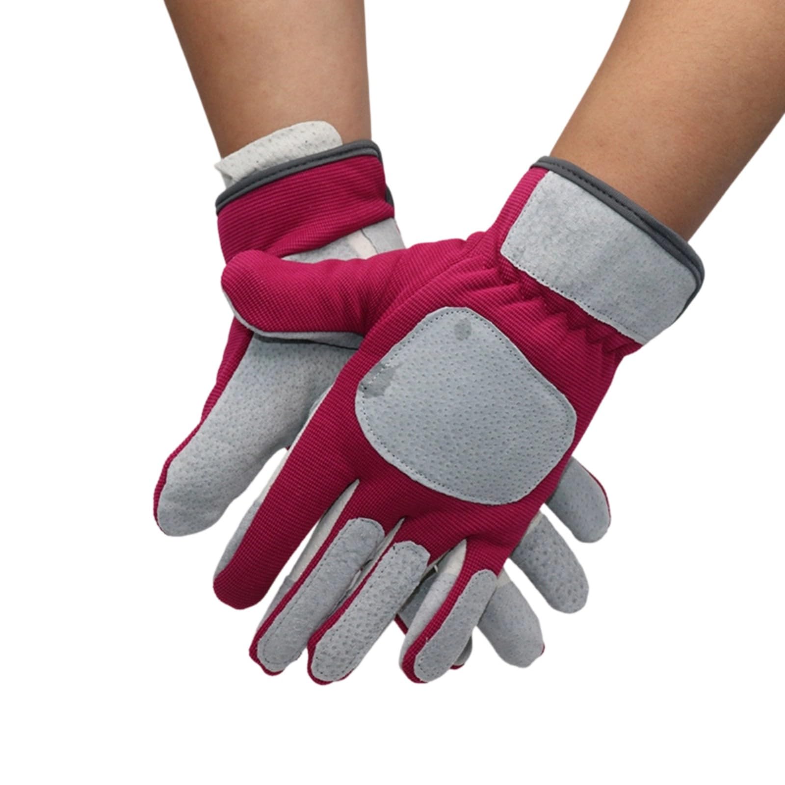 Cazstyk Red Flexible Work Gloves With Sun Protections And Reinforced Fabric Gardening For Weeding Digging Planting Gardening Thorn Proof