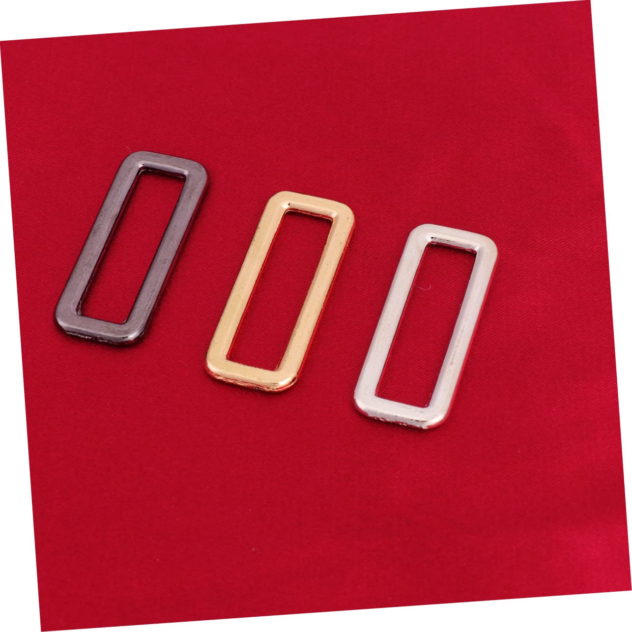 Operitacx 90pezzi Fibbia Quadrata Metallo Per Accessori Di Fibbia Lega Stabile Per Borse Zaini Tote Argento Nero Pratica e Leggera Per Uso Domestico e Negozio