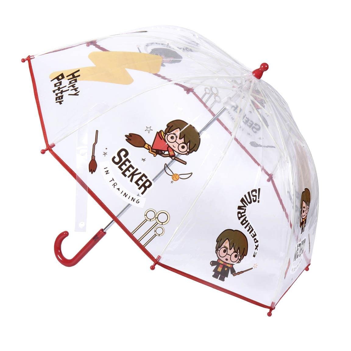 Paraguas Harry Potter Transparente - Apertura Manual Con Protección En Varillas (71cm)