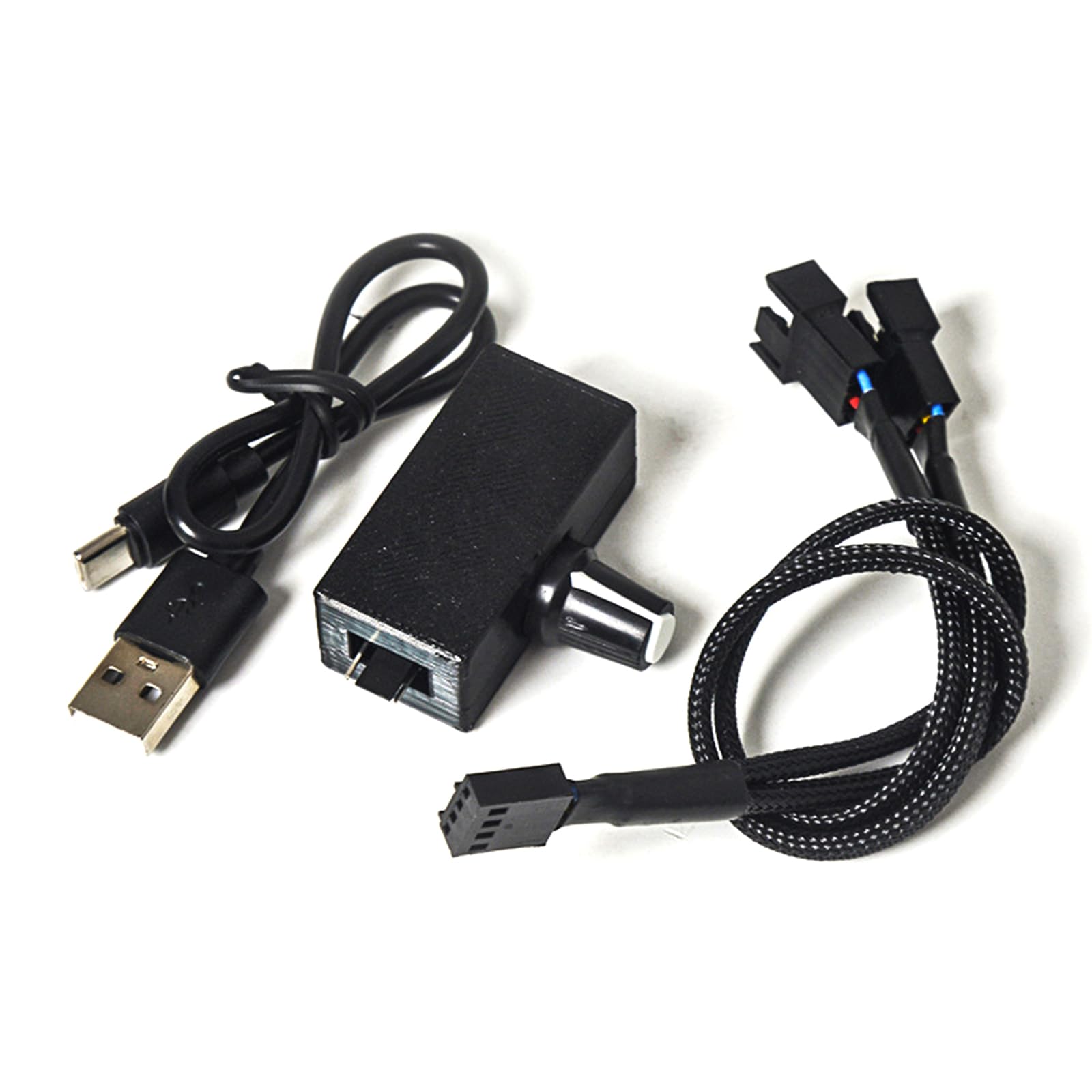 Efficiente uscita controller ventola USB, 5 adattatori di alimentazione regolabili da 12 V per connettori ventola di raffreddamento a 4 pin splitter