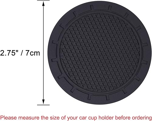 Miniatura 2 de Wisdompro - Posavasos para automóvil, paquete de 4 posavasos de PVC para automóvil, antideslizantes, universales, accesorios interiores de
