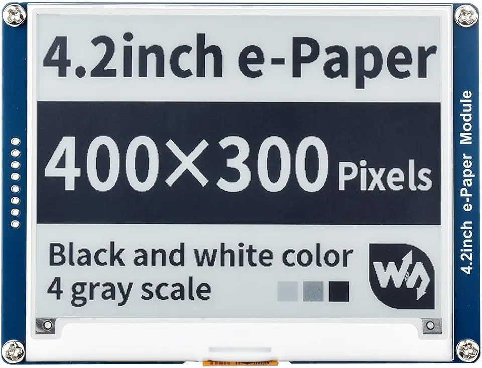 Waveshare 4.2inch E-Ink Display Module Communicating via SPI Interface E-Paper with Embedded Controller for Raspberry Pi