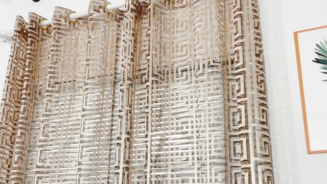 Black & Gold Sheer Curtains - Luxury Tulle Curtain Panels For Living Room (2 Panels, 54x90 Inches)