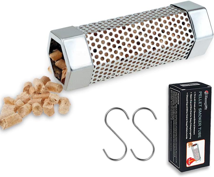 KampFit Pellet Smoker Tube 6 Inches Stainless Steel