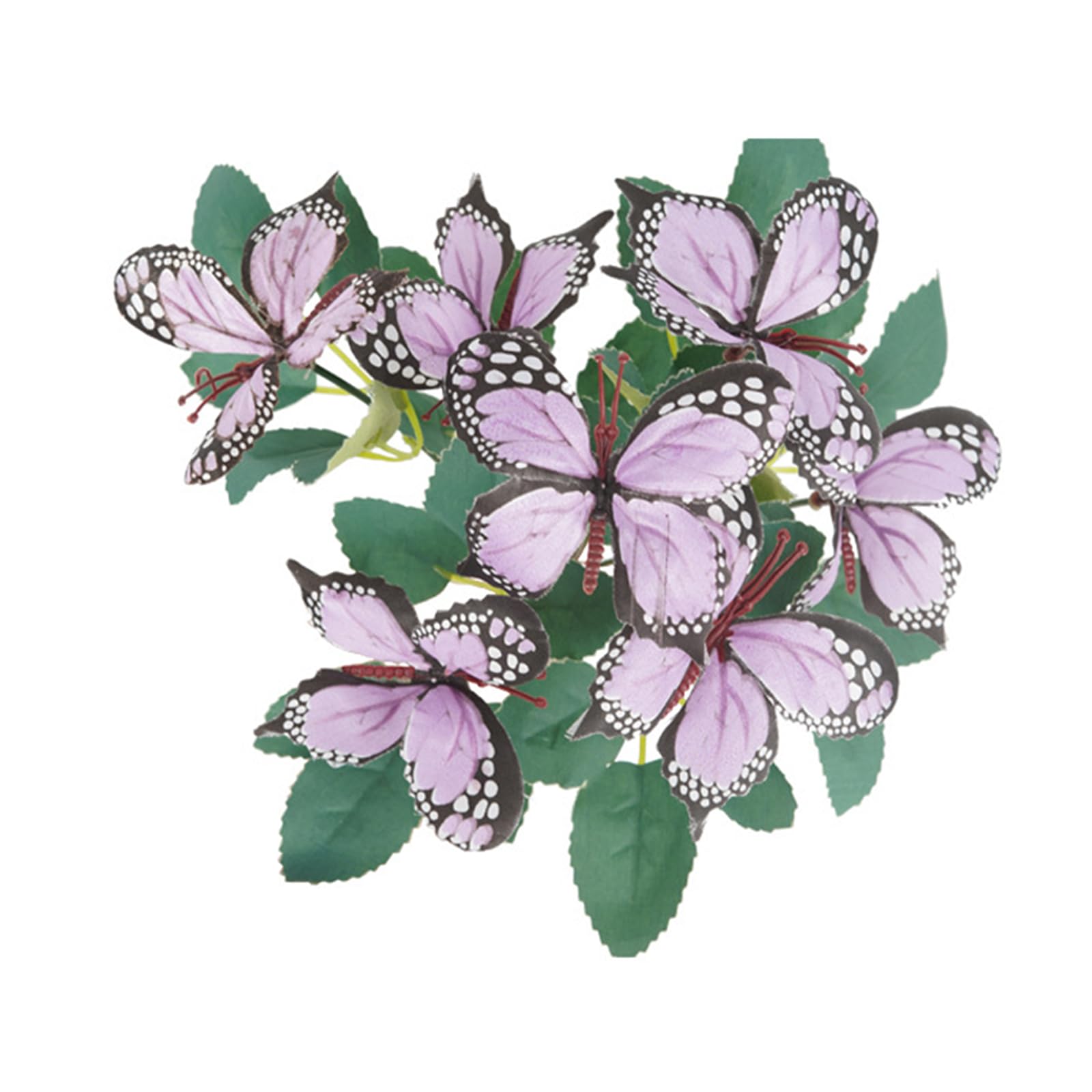 Tsophreniq Realistic Butterfly Faux Flowers with 7 Blooms Sturdy Home Decors for Desk Table Centerpieces Event and Festival Displays Artificial Butterfly Flowers