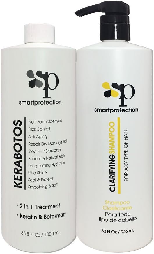Kerabotos & Clarifying Shampoo 33.8oz - 2 in 1 Treatment – Keratin + Botosmart by Smart Protection