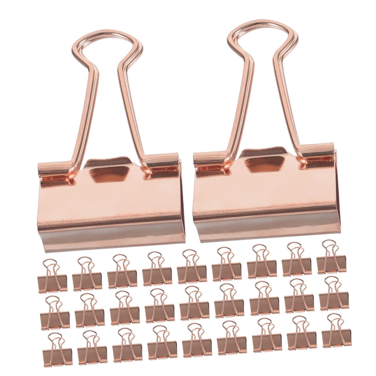 Operitacx 100pezzi Fermagli per Raccoglitori in Metallo Color Oro Rosa Clip per Cancelleria per Organizzare File e Documenti Adatte per Ufficio Scuola e Casa