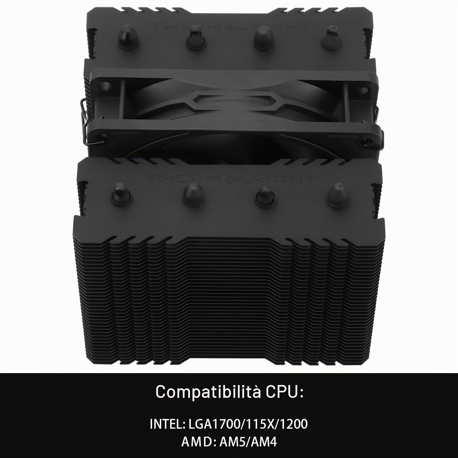 Thermalright Peerless Assassin 90 SE - Raffreddatore CPU dual tower, ventola CPU 110 mm, radiatore per computer AMD:AM4 AM5/Intel LGA 1851/1700/115X/1200 (PA90SE), nero
