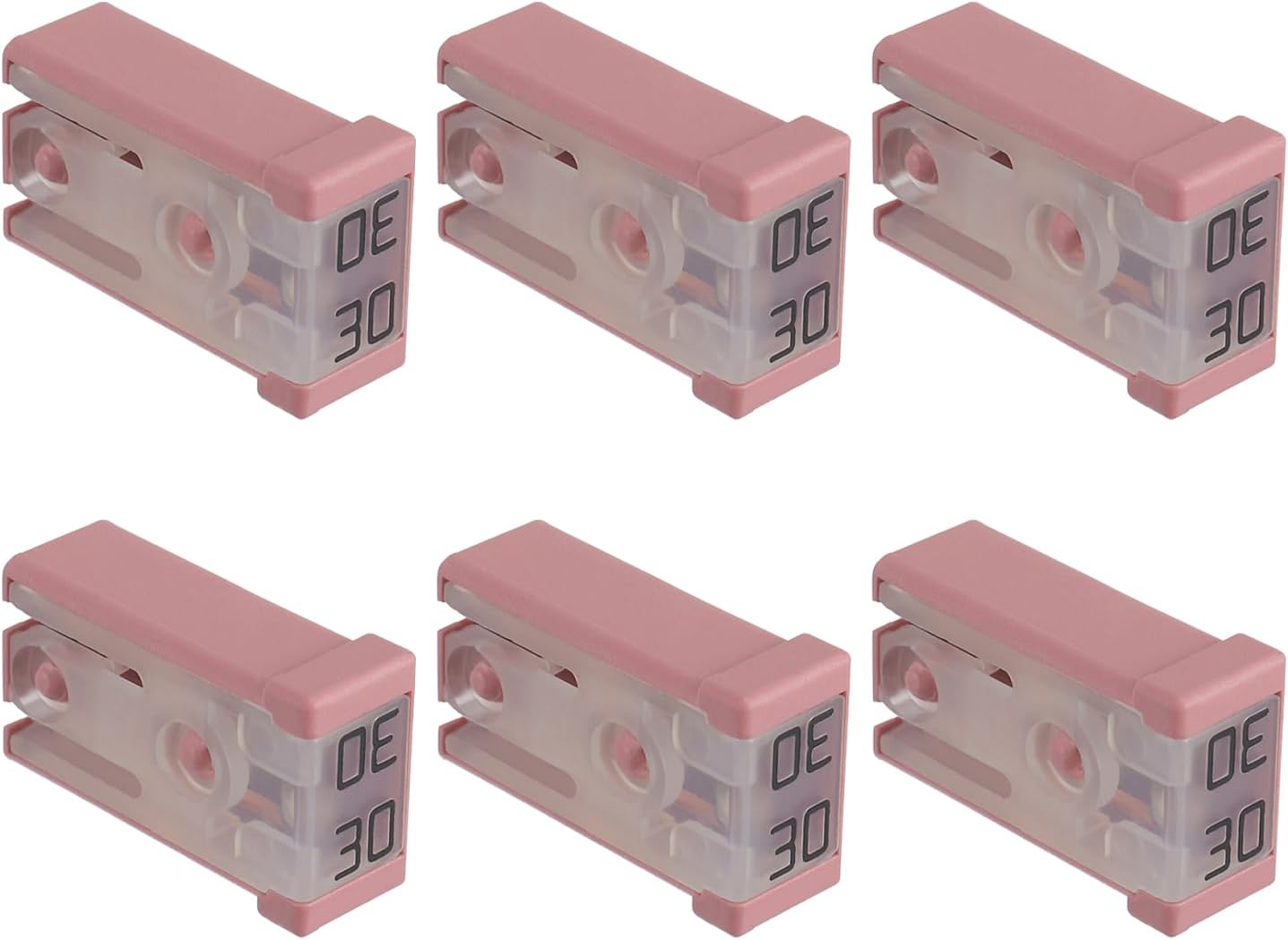 30A 32V Mini Slotted Automotive MCASE Shaped Cartridge Fuse Kit(Pack of 6pcs,30A)