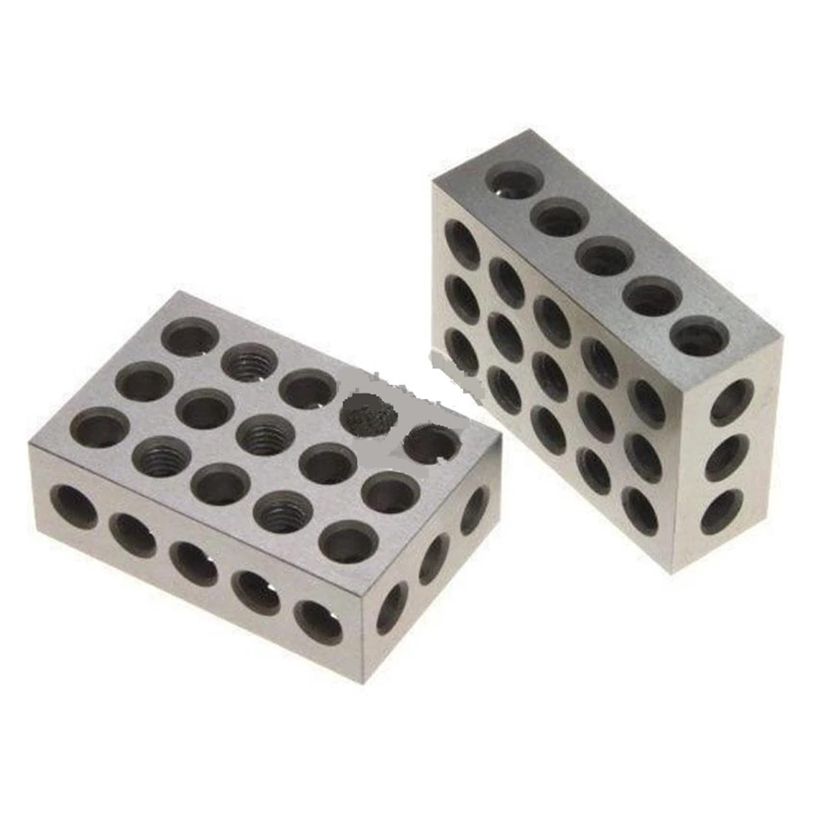 Bloques patrón paralelos Juego de bloques de sujeción paralelos con calibre de precisión de 23 orificios de 1, 2 y 3" con llave de tornillo(1-2-3 INCHwithwrench)