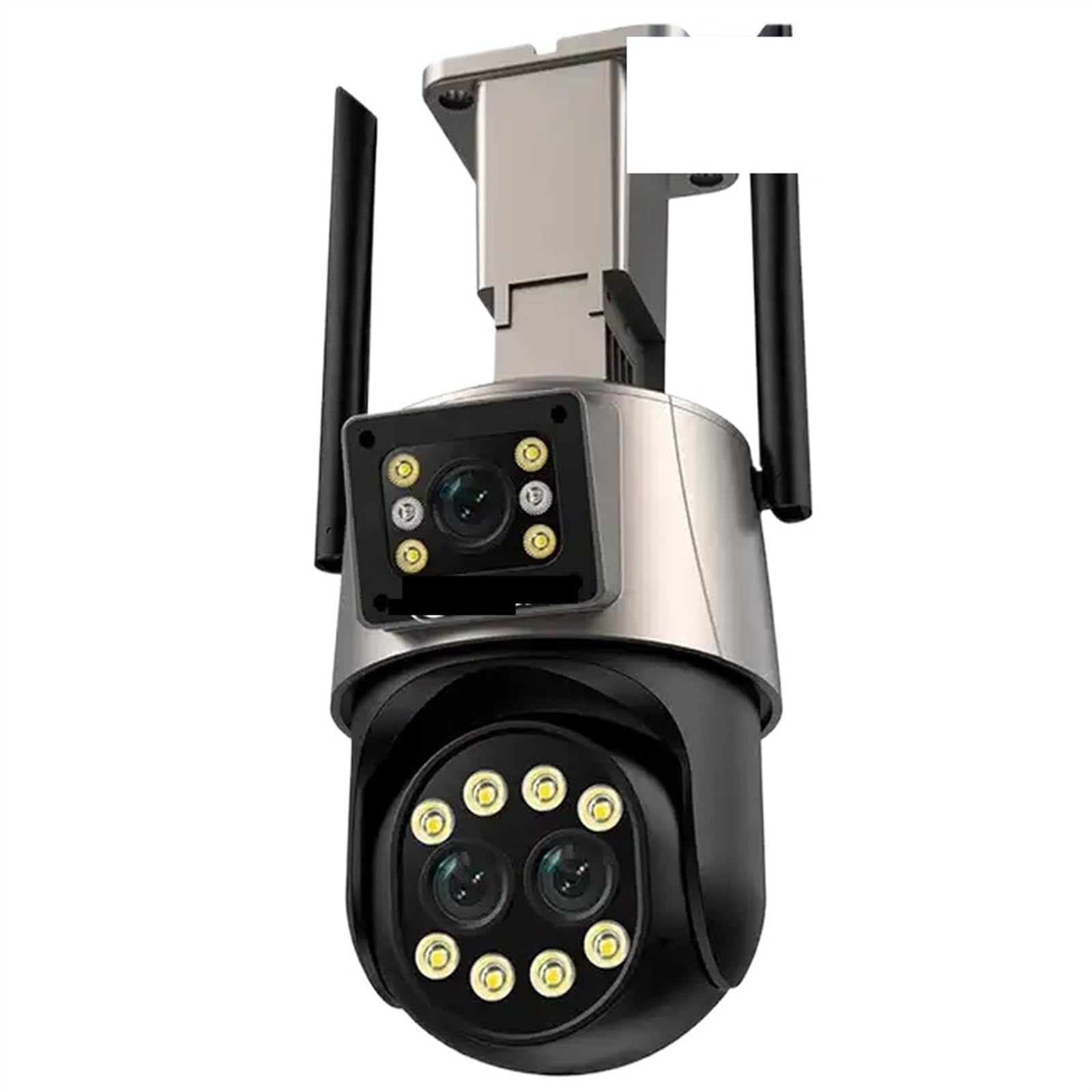 Caméra de sécurité, 9MP 5K caméra IP extérieure Trois objectifs 8X Zoom AI Humain détecter Suivi Automatique de survalance 360 ​​° Support(9MP Camera Add 128GB)