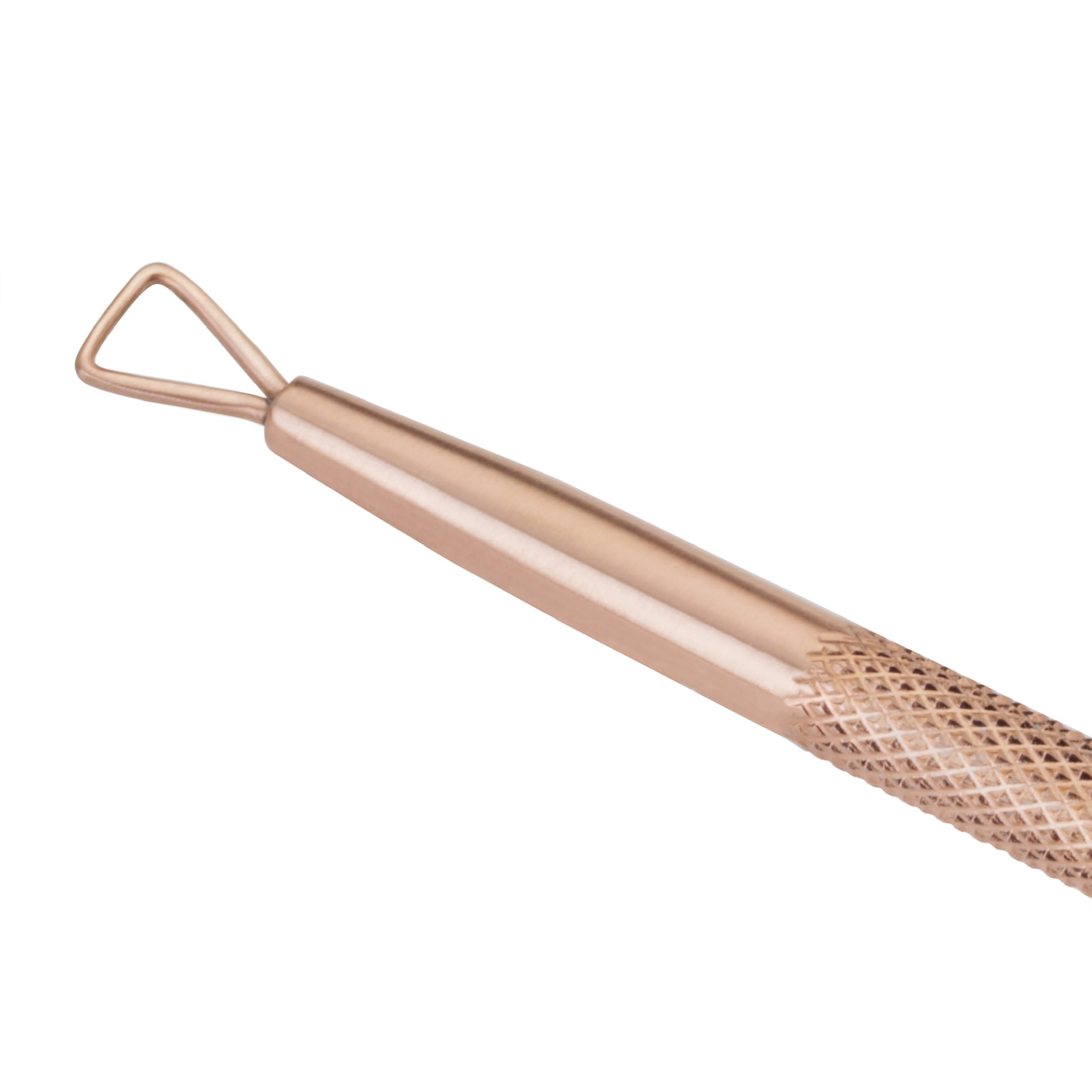 TWEEZERMAN Set de manucure, 4 pièces de soins des ongles, y compris un coupe-ongles, or rose