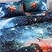 ENCOFT 3D Galaxy Bedding Sets Full Size for Teen Kids, Galaxy Duvet Cover/Comforter Cover 4-Piece (Galaxy A, Full)