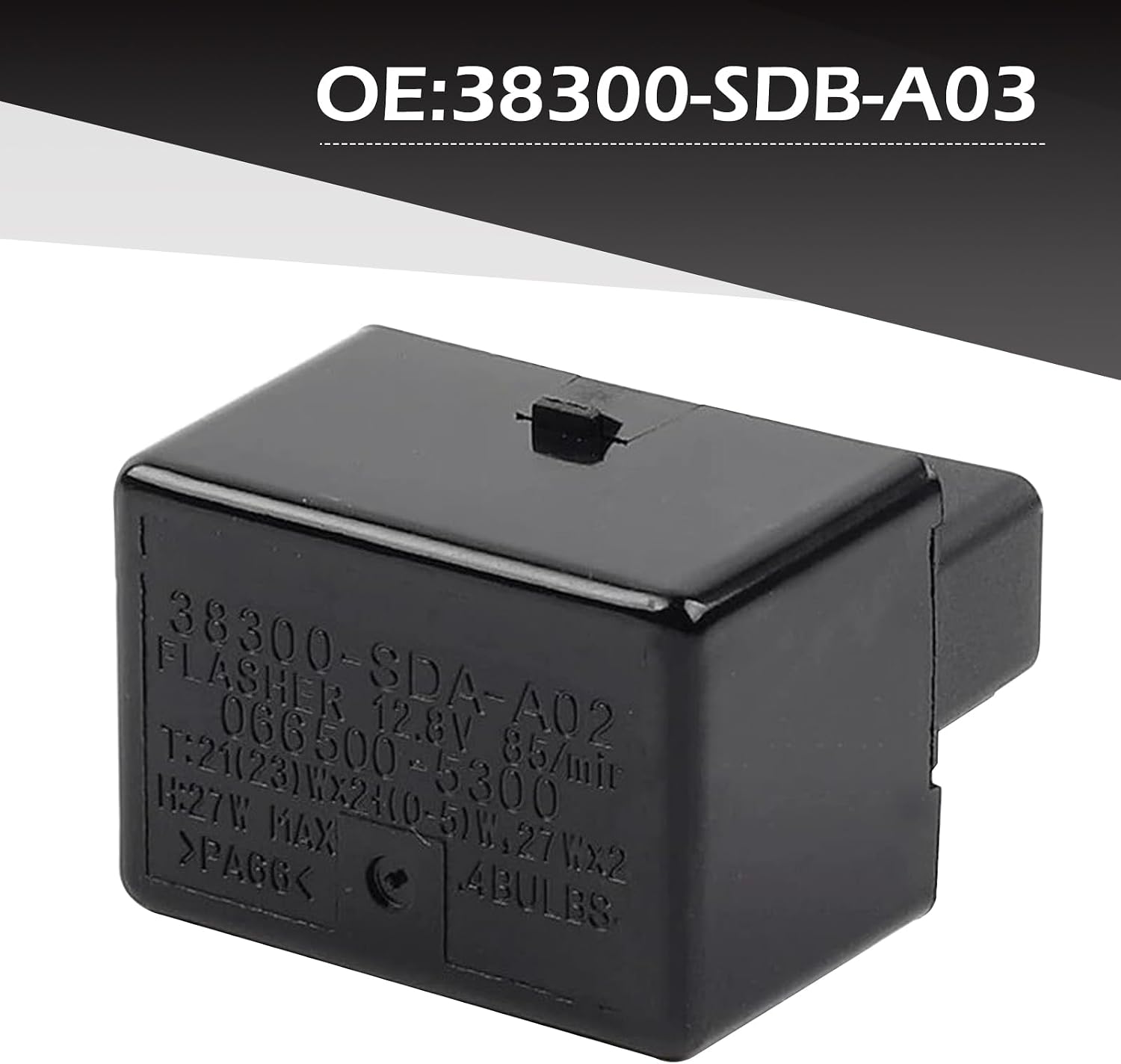 LED Flasher Relay, 6 Pin LED Turn Signal Flasher Replacement OEM #38300-SDB-A03, Compatible with Honda Accord 2003-2007 Ridgeline 2006-2014 Odyssey 2005-2010 (Black)