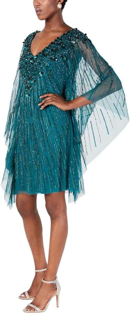Adrianna Papell women beaded short kaftan formal Barbados | Ubuy