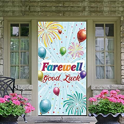 Dill-Dall Farewell Good Luck Door Banner, Farewell Backdrop Banner, Going Away Party / Retirement / Graduation / Moving / Job Changing Party Background Banner Cover