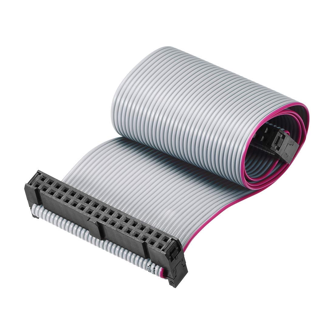 N/A IDC Wire Flat Ribbon Cavo FC/FC Connector A-Type 34Pin 2.54mm Pitch 30cm Length Grey