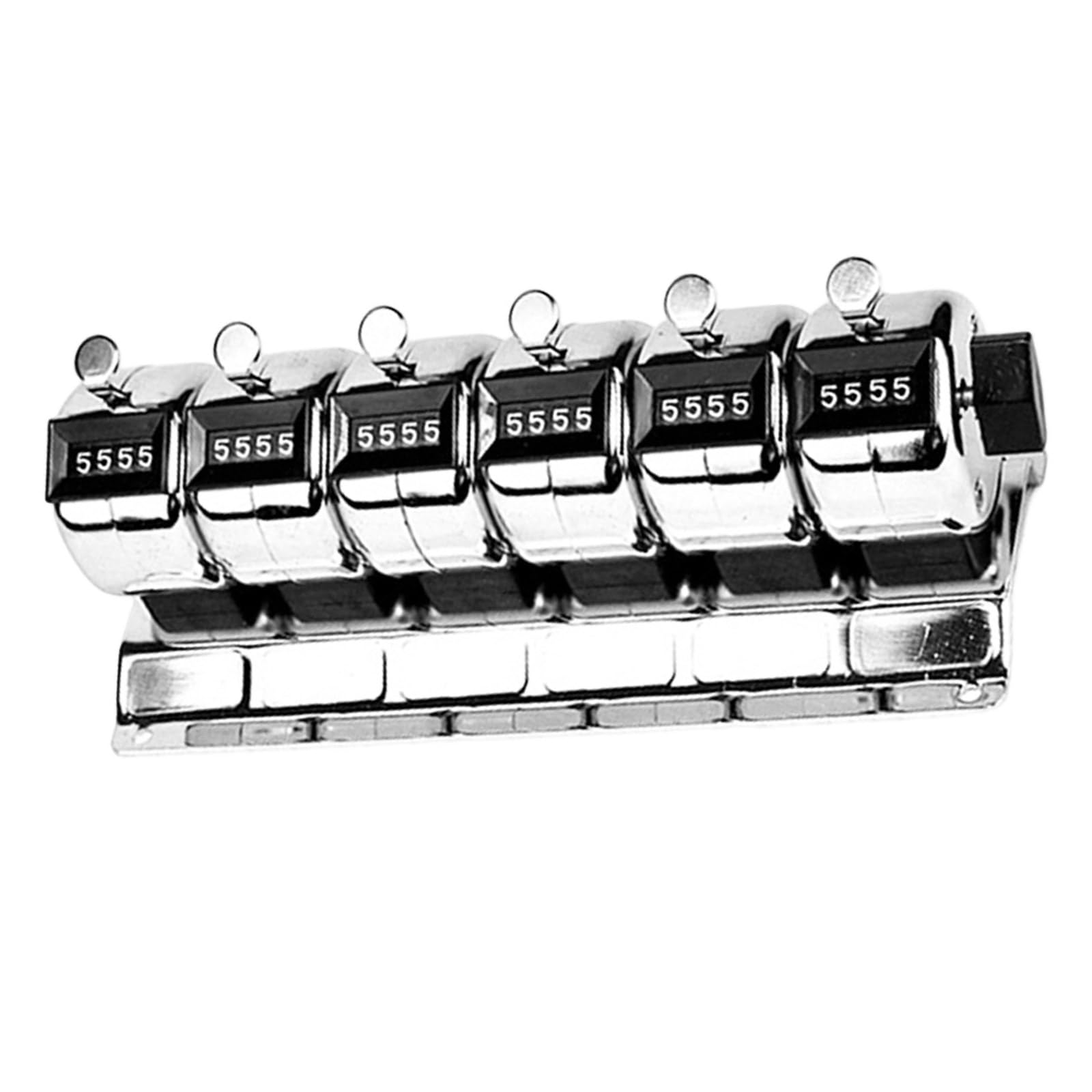 Contatore manuale in acciaio con manopola di ripristino Strumento di conteggio portatile per laboratorio/officina Monitoraggio dell'inventario Strumento di conteggio dei clic manuali
