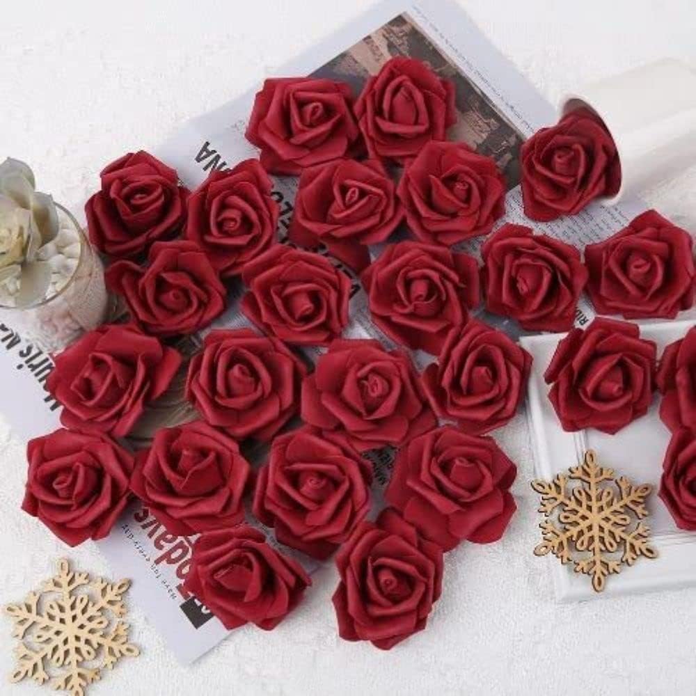 Big Rose Foam Flowers - 12 Pack for Decorations -13 Big Rose Foam Flowers - 12 Pack for Decorations -13