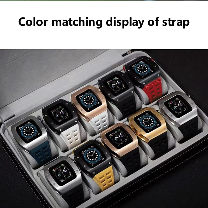 Kit de modification luxe en acier pour Apple Watch 45mm EZZON