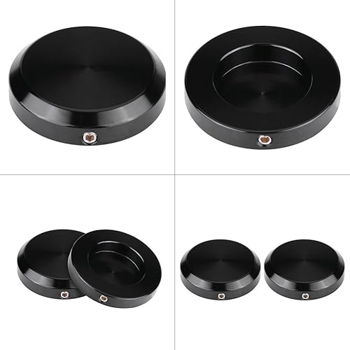 Miniatura 4 de KIMISS 2 piezas de cubierta de horquilla delantera negra, cubierta de tuerca de vástago de horquilla delantera CNC para cross country highball