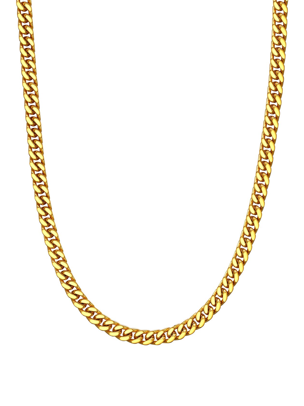 ChainsHouse Kette für Damen Panzerkette 5/12/14mm Chunky Miami Halskette Edelstahl Gliederkette Silber/Gold Massiv Dicke Kubanische Kette 41/46/51cm Halsband Halsschmuck für Frauen Mutter