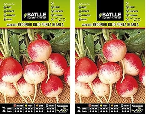 Semillas Batlle Rabanito Red. rojo punta blanca (Paquete de 2)
