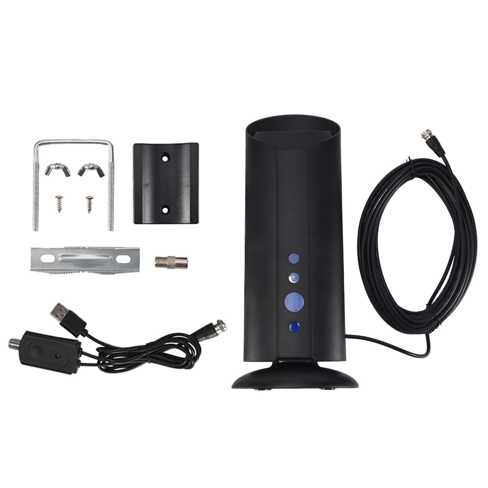 moonsun 2 x Antenna TV 8K 4K Full HD Antenna HDTV da oltre 450 miglia di portata, con il amplificatore potente e amplificatore di segnale per Smart TV