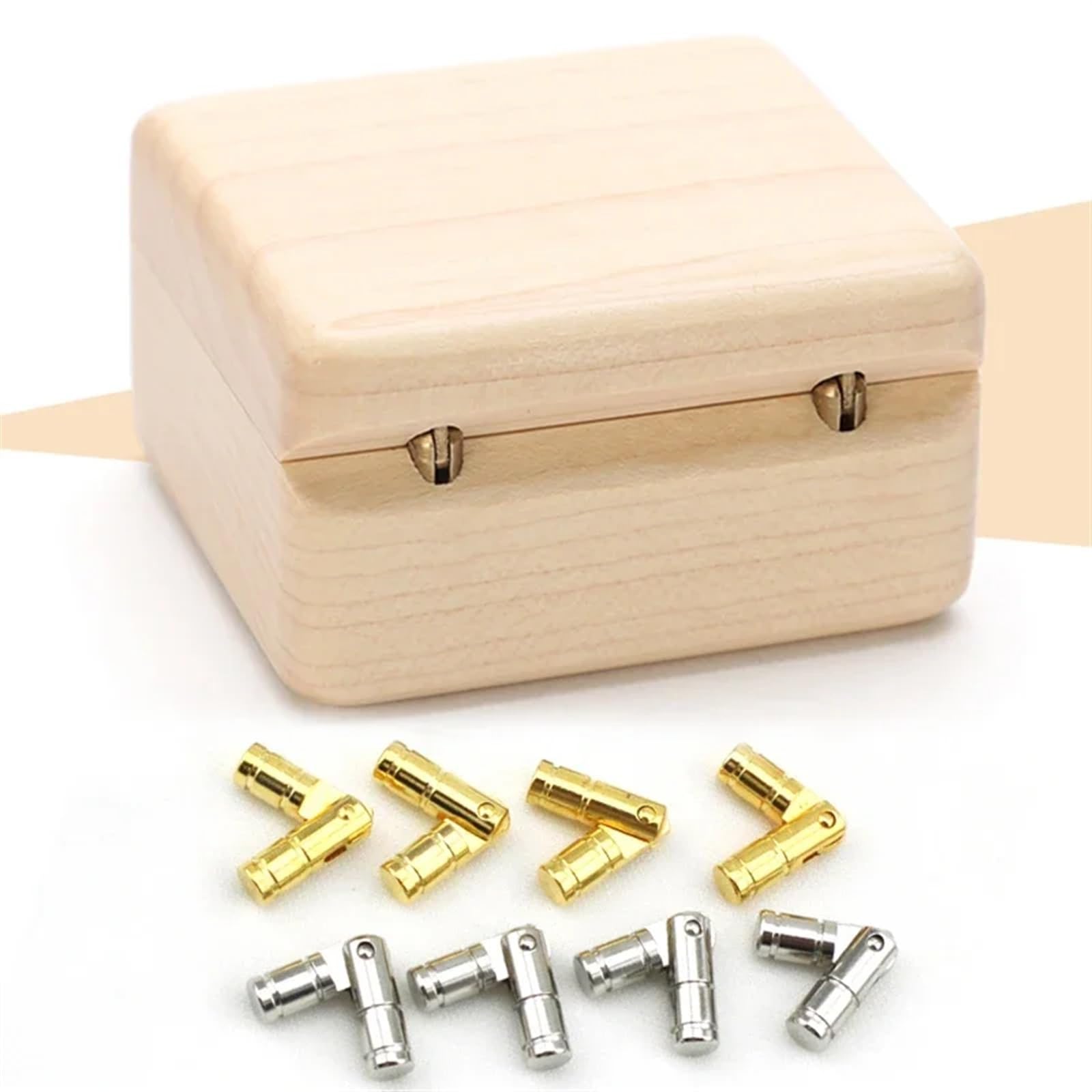 Cerniere Per Ante Cucina 50 pz Retro Contenitore di Gioielli Nascondere Cerniere Cilindriche In Miniatura for La Raccolta/Sigaretta Oro/Argento Cerniera for Mobili per Ante Cucina(Gold 3.5x13mm)