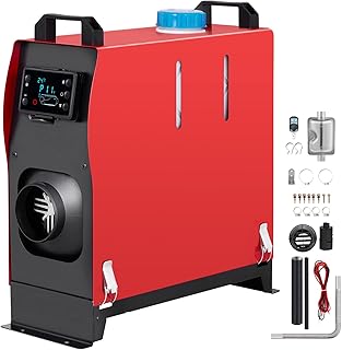 VEVOR Diesel Heater 12V Diesel Air Heater Muffler 8KW Diesel Air Heater with Remote Control & LCD Thermostat Monitor for Car Trucks Motor-Home Boat and Bus