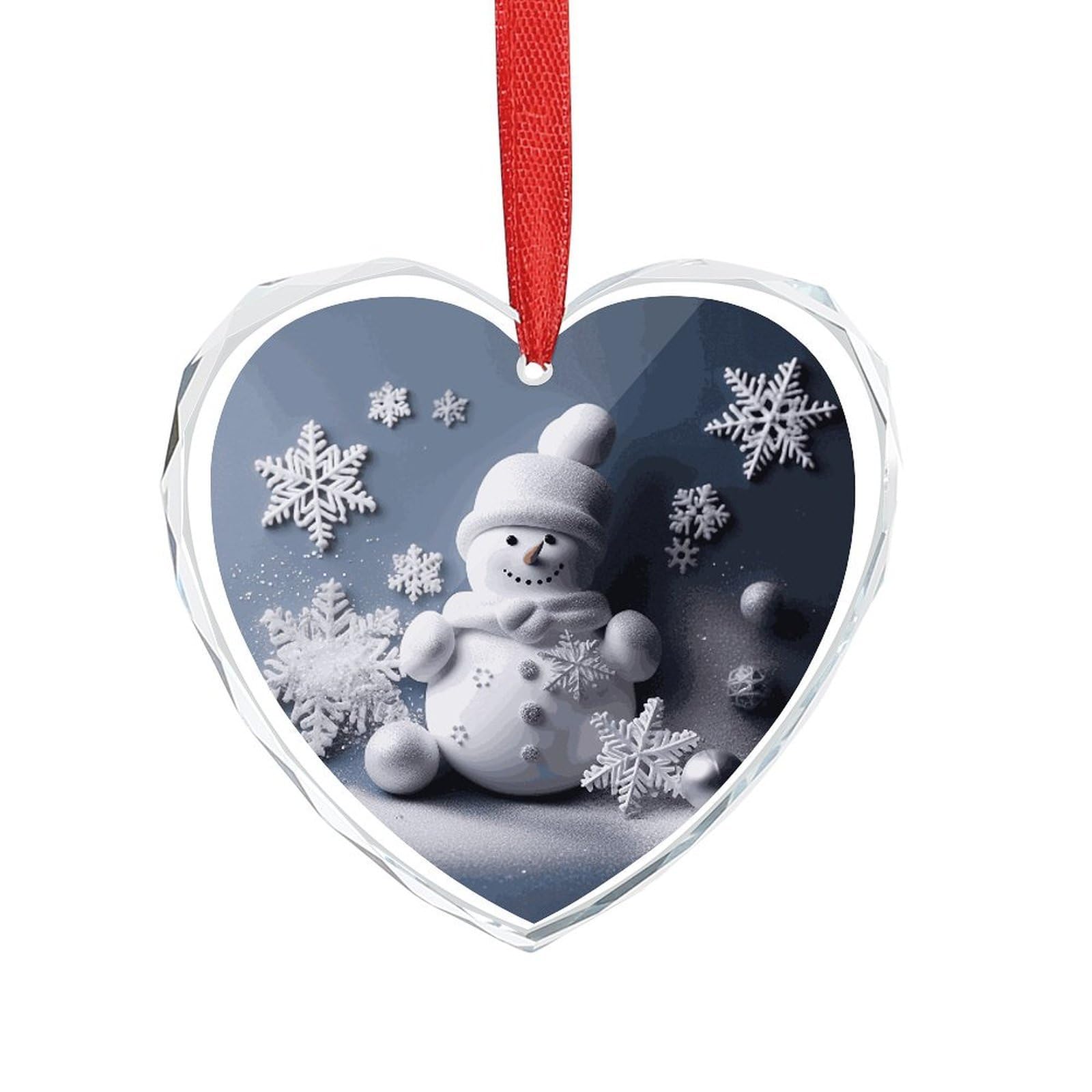 Wsoihfec Style Snowman Stars And Snowflakes Engagement Gifts For Couples, Glass Ornaments Just Married Bridal Shower Decor, Heart Keepsake Decor For Bride & Groom