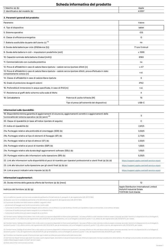 Apple iPad Pro 11'' (M5): Ultra Retina XDR, Vetro standard, 256 GB, Wi-Fi, fotocamere frontale e posteriore da 12MP, scanner LiDAR, un giorno di batteria – Nero siderale