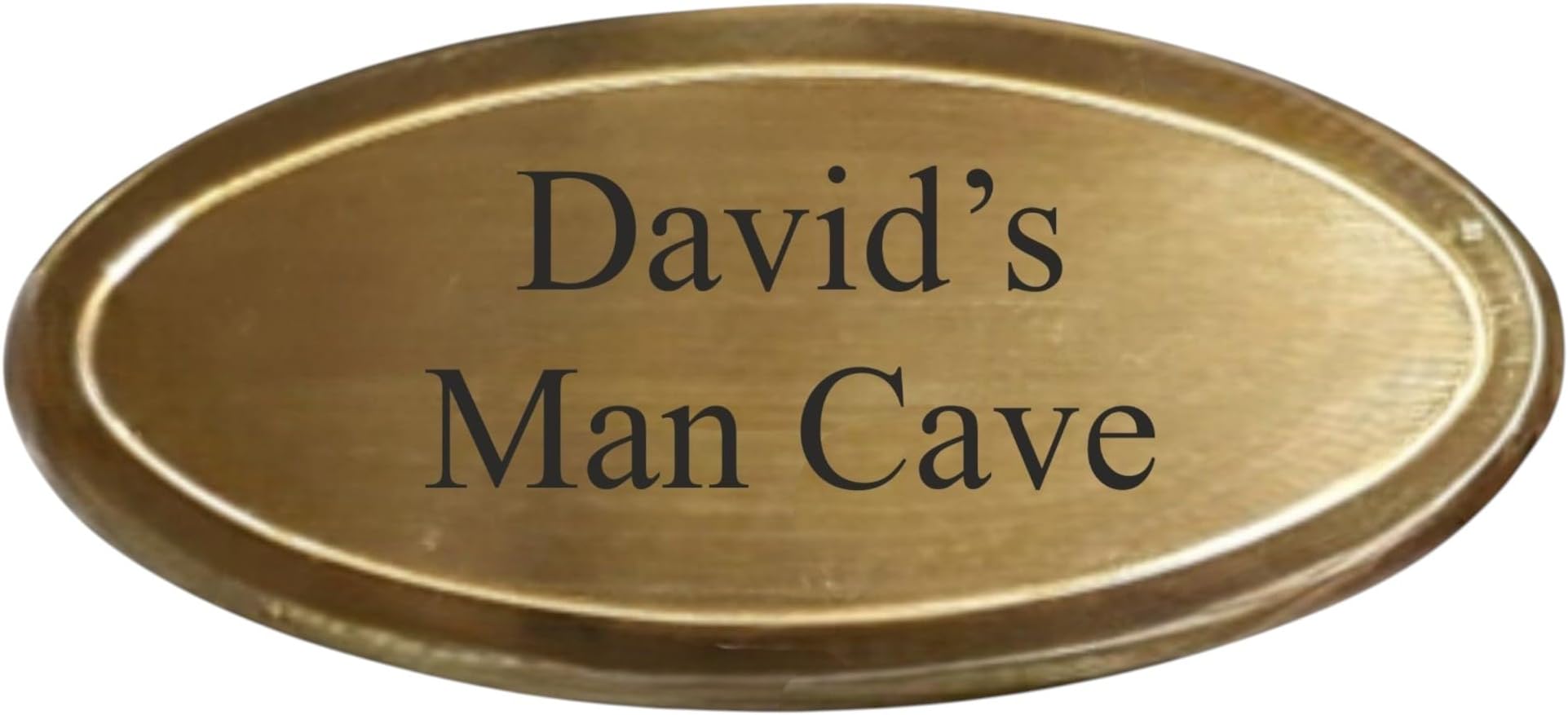 [Custom] Personalised Engraved Premium Solid Brass Oval Door Plate Door Plaque Name Plate Memorial Bench Plaque