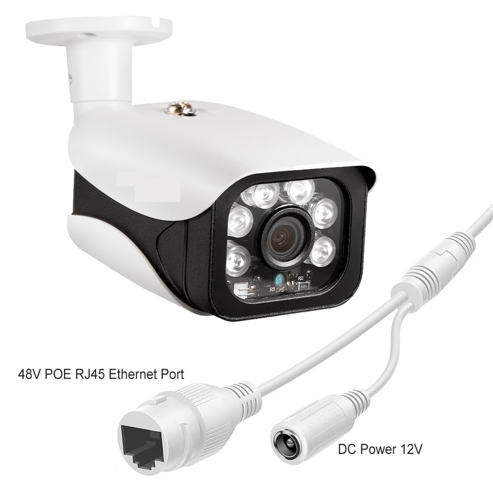 Telecamera WiFi Esterno, Telecamera IP 8MP 4K Telecamera di videosorveglianza for Esterni H.265 CCTV Array for Visione Notturna IR 4MP Poe,Sicurezza, Antifurto(3.6mm,Super 4MP Poe)