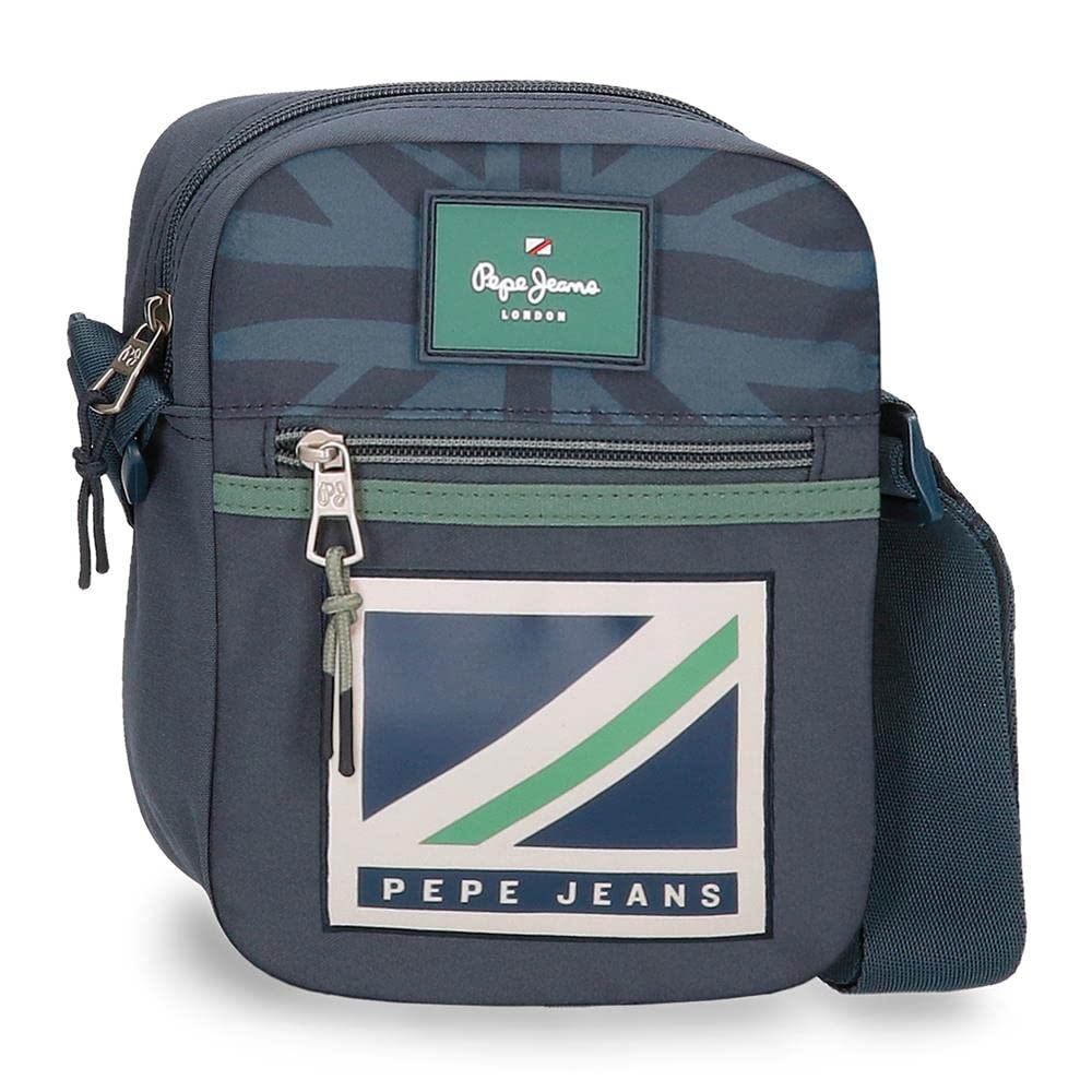 Pepe Jeans Tom Bandolera Azul 17x21x7 cms Poliéster
