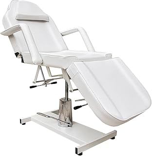 eyepower Lettino per Massaggi 185cm reclinabile 3 zone con foro per viso Bianco