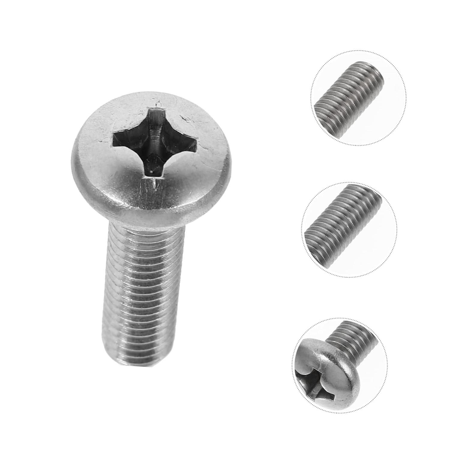 Zerodeko 20pcs Cross Recessed Pan Screws Stainless Steel Mounting Screws for Tv Installation Easy to Use Suitable for Wall Bracket Fixing