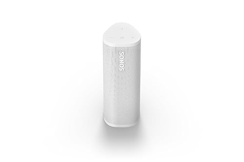 Sonos Roam 2 | Leichter, mobiler und wasserdichter Speaker mit Bluetooth, WLAN, mindestens 10 Stunden Akkulaufzeit und Voice Control für drinnen und draußen - Weiß