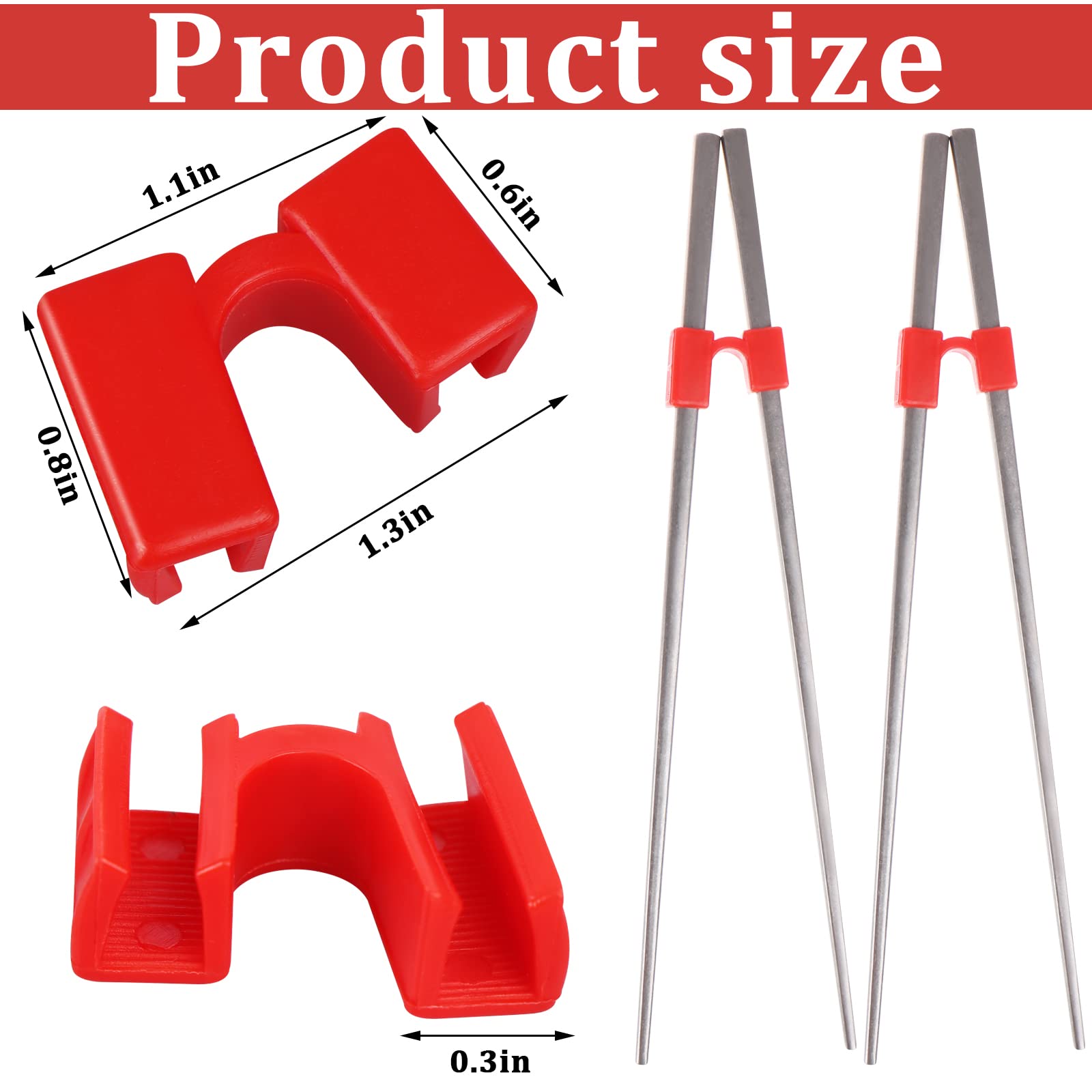30 Pieces Chopstick Helper Training Kit Chopsticks Connector Reusable Plastic Training Chopstick Helper for Many Age Beginner Trainer or Learner