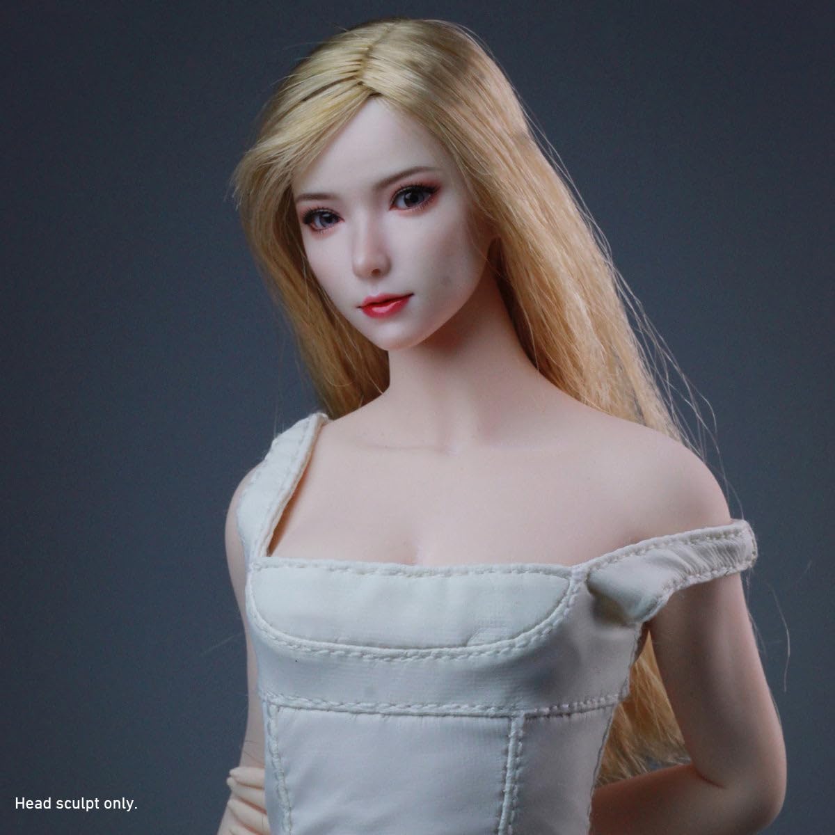 HiPlay 1/6 Testa Femminile Asiatica Giovane con Occhi Mobili Scultura (Ver.C) Accessorio per Figure da 12"