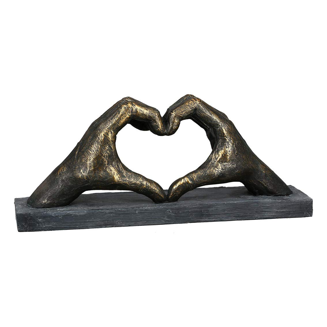 Casablanca - Escultura Decorativa con Forma de corazón de Manos - Amor, Poli Ancho 36 cm