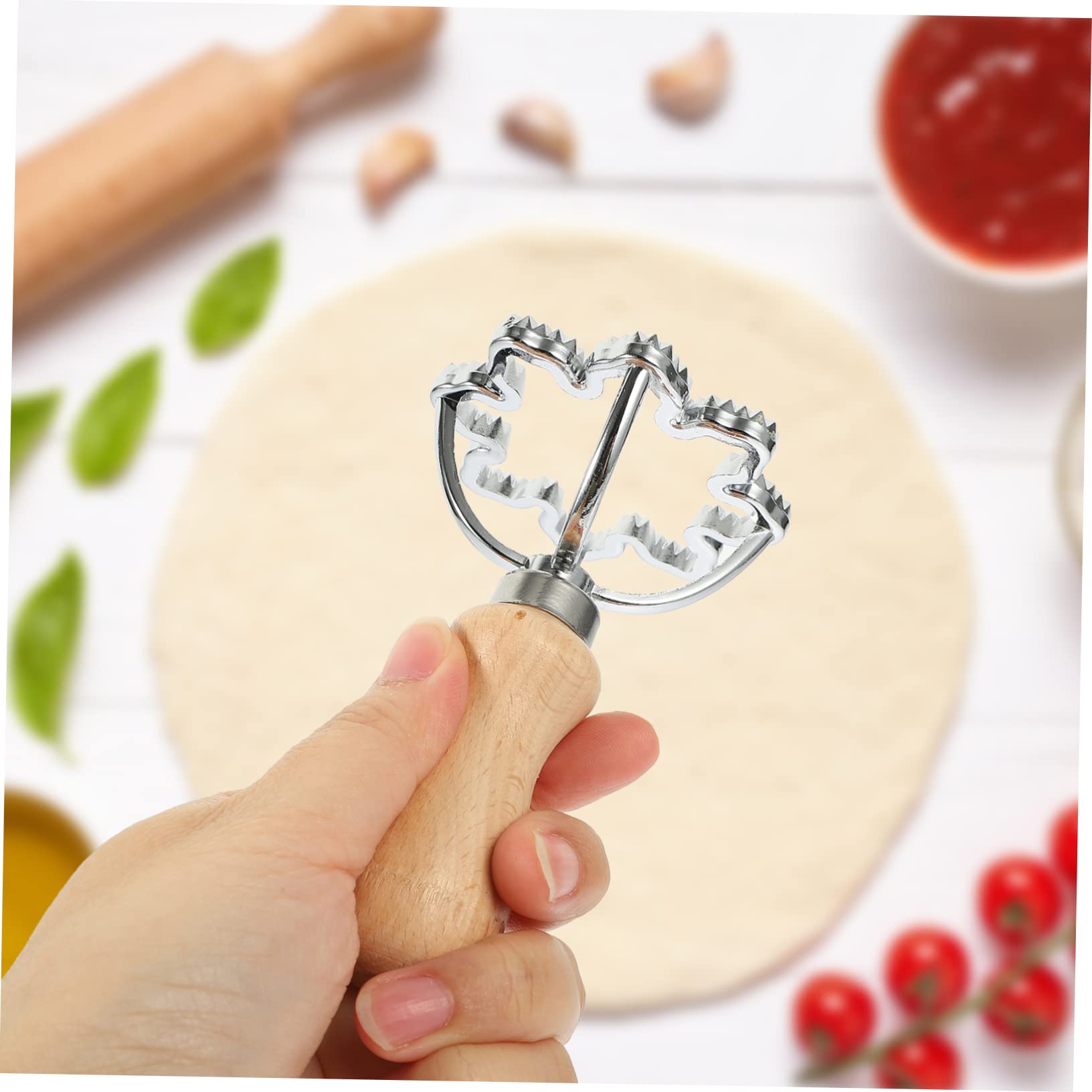 5 Sätze Knödel Haut Prägeform Keksschneider Backen Nudelmaschine Ausstechform Teigschneider Ausstecher Für Knete Multifunktions-keksausstecher Küchenversorgung Holz 2 Stück * 5 MAGICLULU