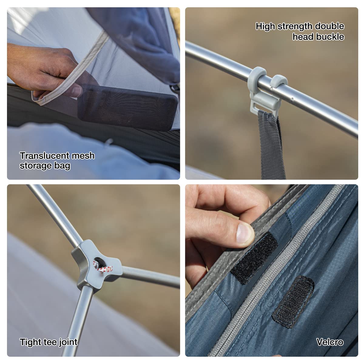 Naturehike Neu Cloud-up 3 Pro/Base Ultraleichtes Zelte 3 Personen Zelt 3-4 Saison für Camping Wandern