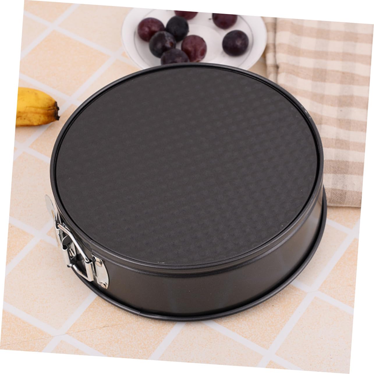 6 Piezas Moldes Redondos para Pasteles con Desmontable Acero al Antiadherente Molde para Hornear Reutilizable para Fiestas y Bodas Color Negro