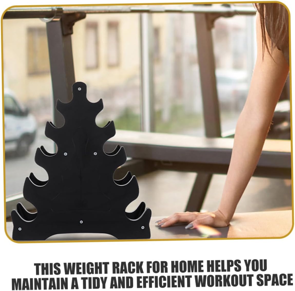 Balacoo Space Saving Dumbbell Rack Heavy Duty Weight Storage Stand for Home Gym Holder for Dumbbells Kettlebells Barbells Easy Assembly and Versatile Storage