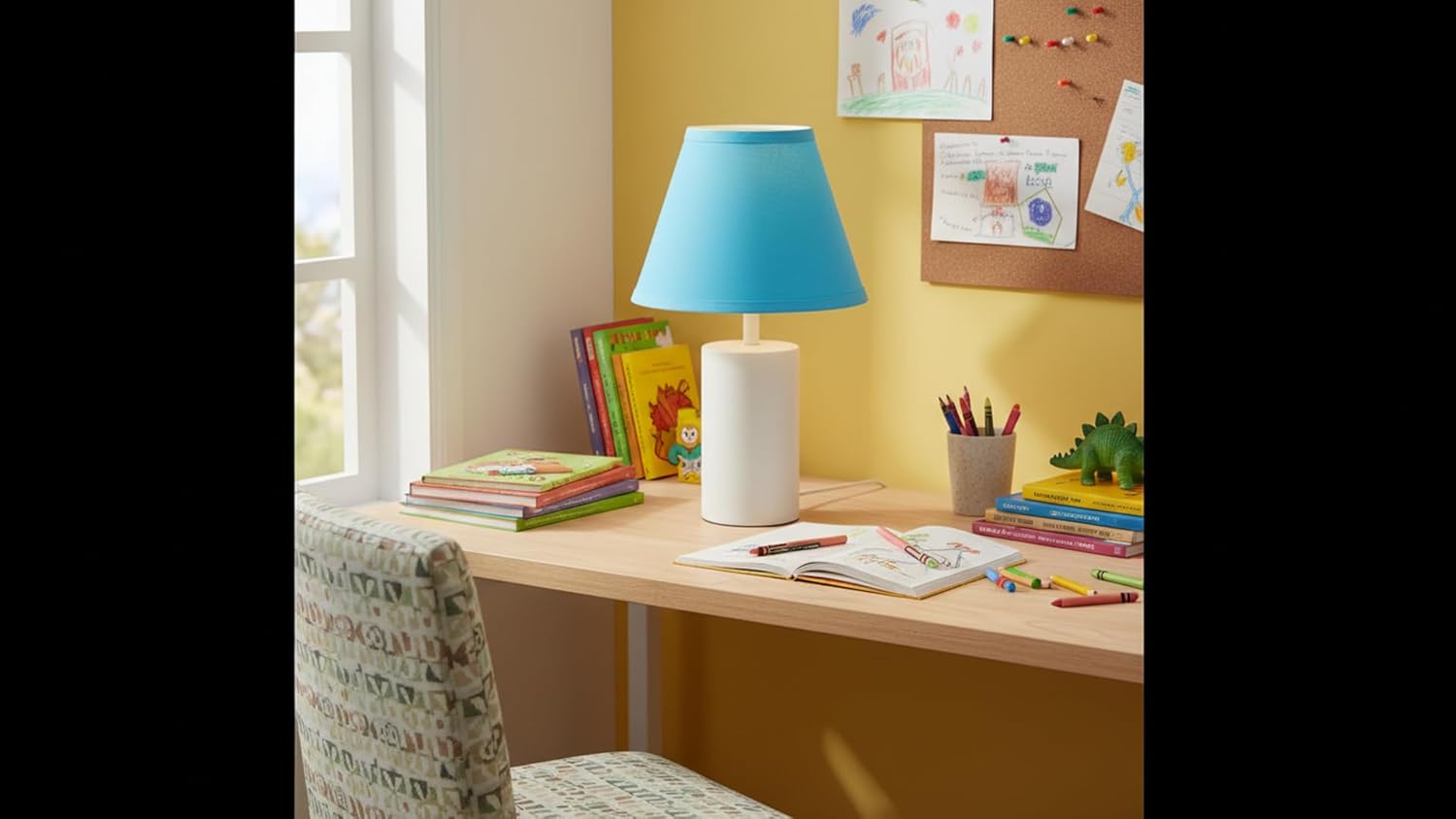 Aspen Creative 58915 Transitional Hardback Empire Shape UNO Construction Lamp Shade in Azure, 9" Wide (5" x 9" x 7")