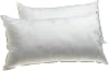 Deluxe Comfort Dream Supreme Luxury Hotel Bed Pillow - Floral Ivory Emblazoned Cover - Fiber Fill - Bed Pillow, Standard - Set of 2
