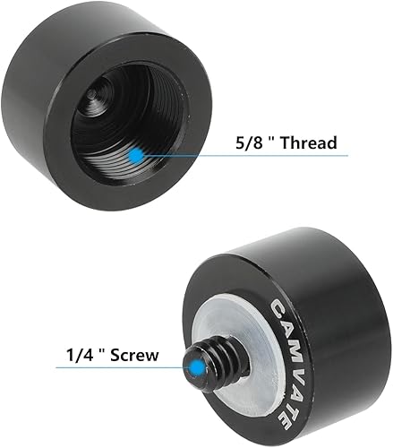 Miniatura 3 de CAMVATE Adaptador de soporte de micrófono 14" macho a 58" hembra para soporte de micrófono - 1313