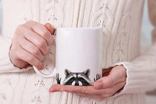 Miniatura 7 de MUGBREW Racoon Hands Out 1 taza de té de cerámica para café 11 onzas