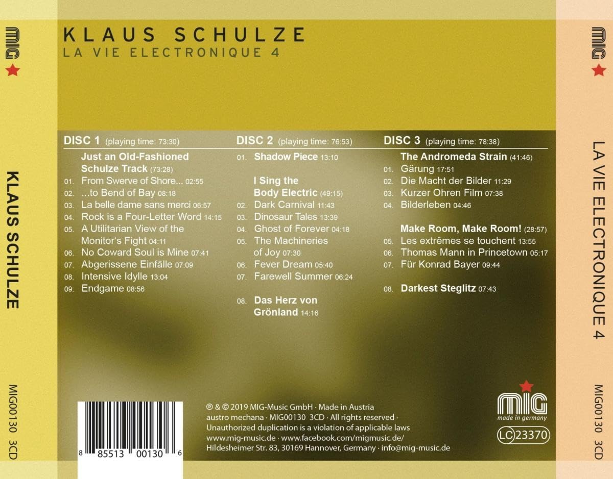 Image secondaire de La Vie Électronique 04 - Klaus Schulze